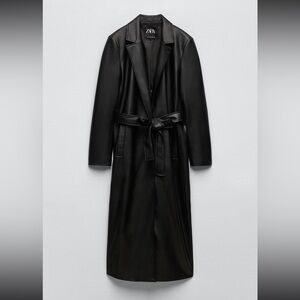 Zara leather trench coat
